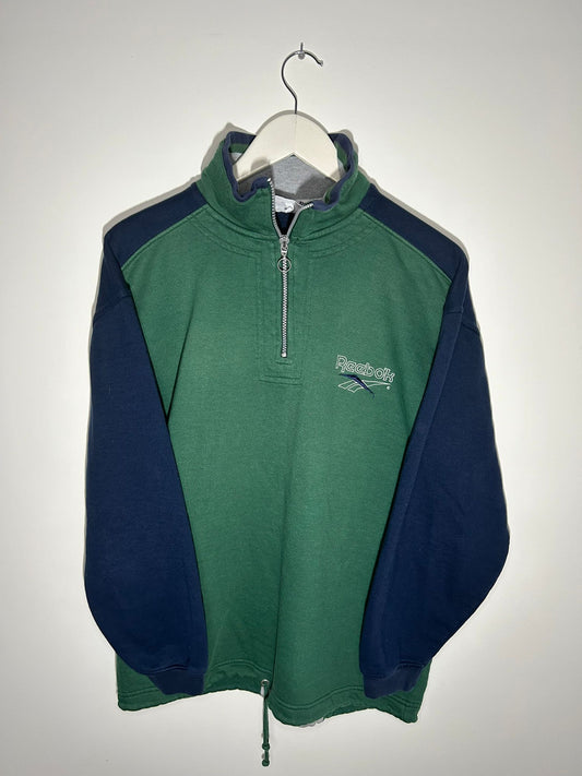 Reebok hoodie basket fit green and navy blue